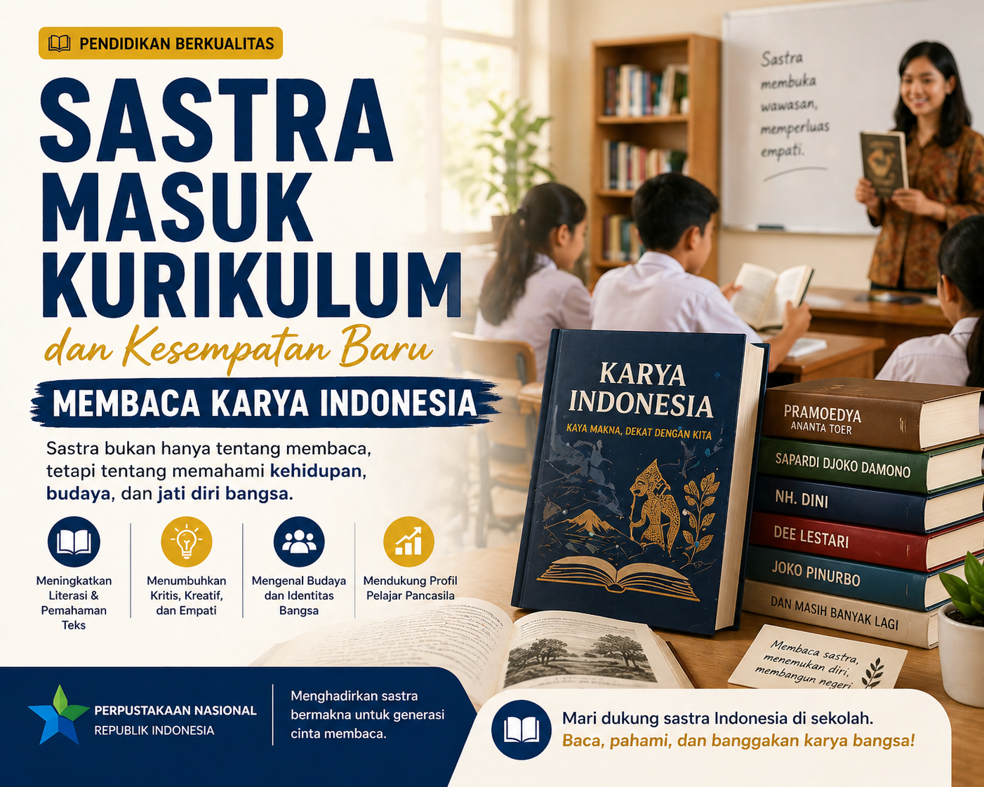 Sastra Masuk Kurikulum dan Kesempatan Baru Membaca Karya Indonesia